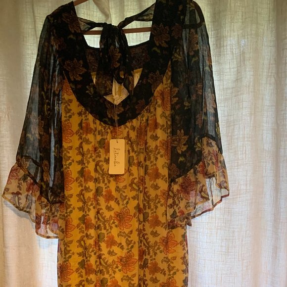 Anthropologie dress MAIZE/PAIL Size L - Picture 4 of 6